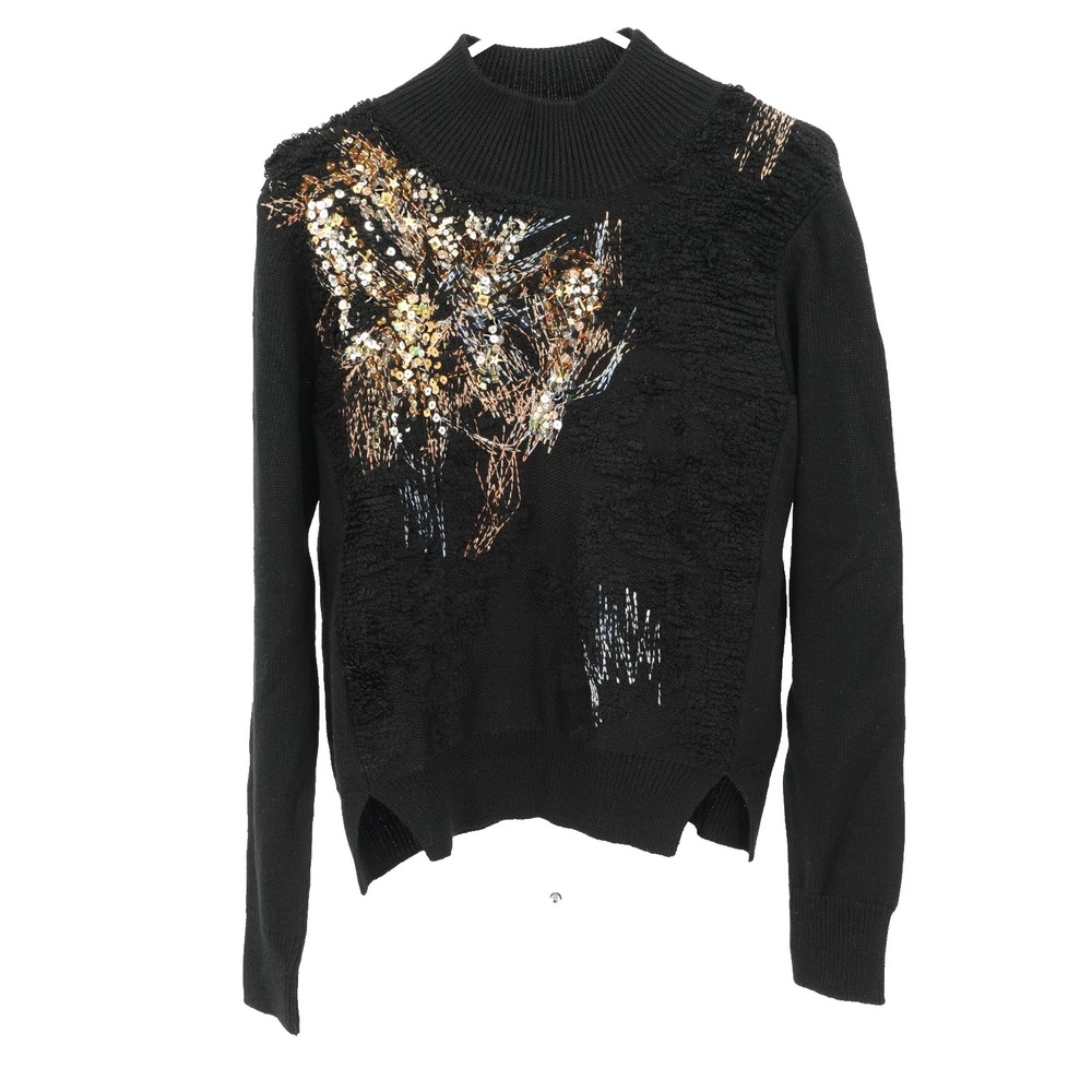 Knitted and Knotted Sweater SZ M Abstract Maximalist Holiday Avante Garde Twee